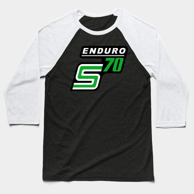 S70 enduro logo Baseball T-Shirt by GetThatCar